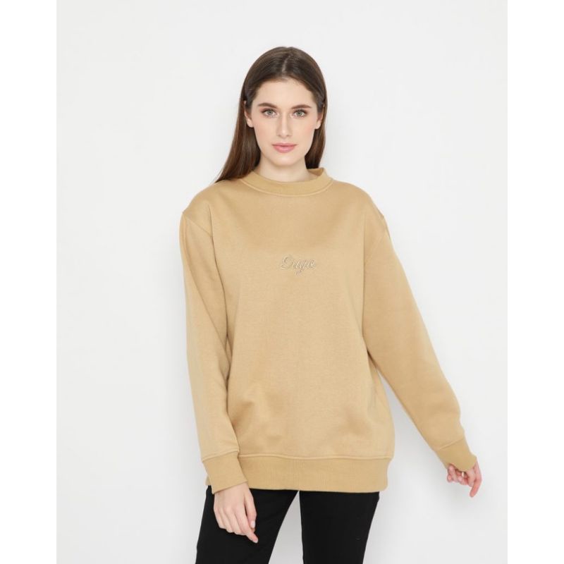 Dz97 Sweater Crewneck Pria Distro Grafity Sweter Switer Crewnek CN Crowneck Cowok Cewek Wanita Tebal-Litle Caramel