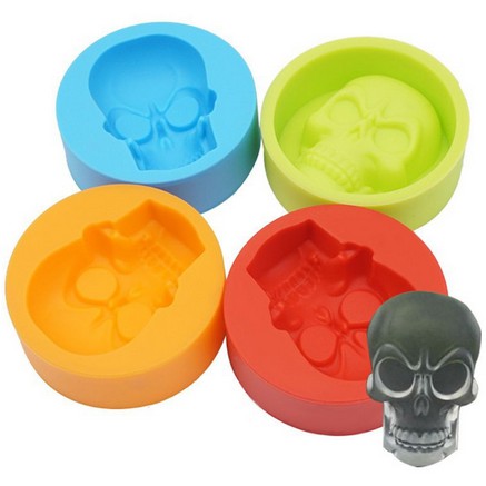 Mold / Cetakan Silikon bentuk Tengkorak untuk Resin