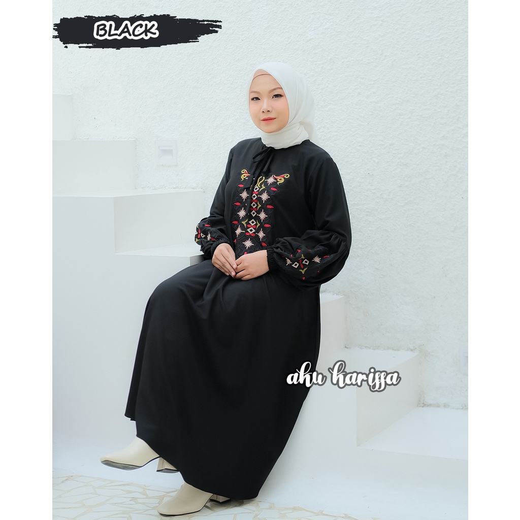 Midi Dress Bordir Terbaru Aku Karissa - Juliani Midi Dress Muslim