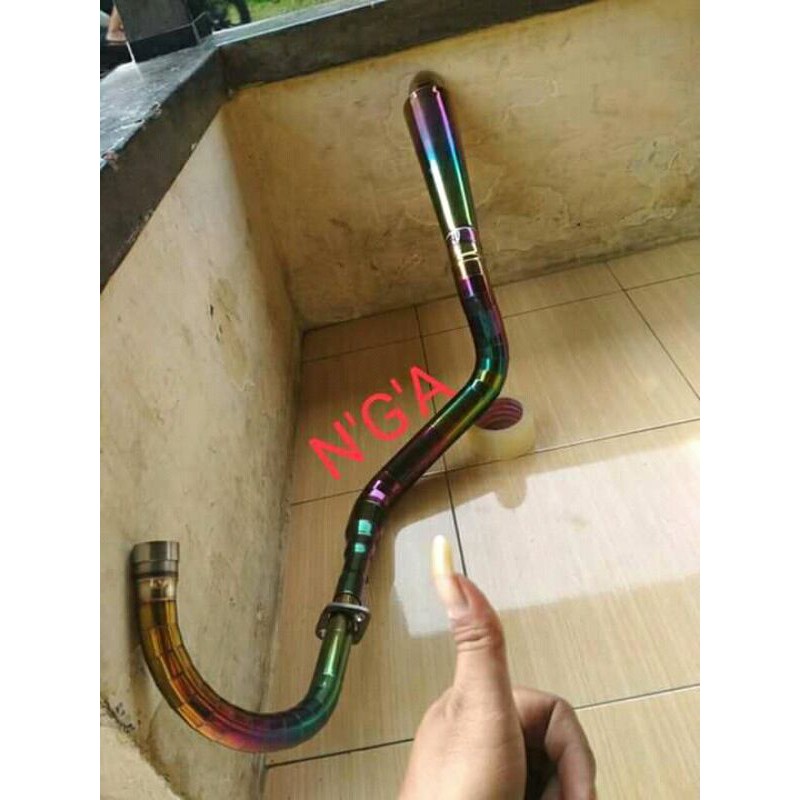knalpot kou kidal pelangi, vixion, cbr 150, satria fu, mx king, dll