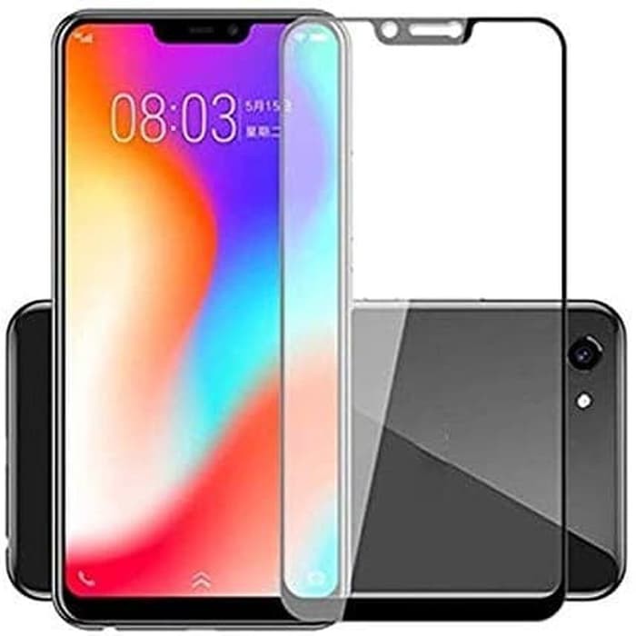 Tempered Glass Full Cover For Vivo Y81 - Black