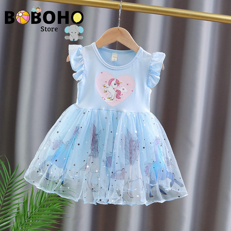 BOBOHO - DRESS PRINCESS LITTLE PONY SLEEVE POLKADOT / GAUN TUTU PESTA ANAK / DRESS ANAK PEREMPUAN IMPOR