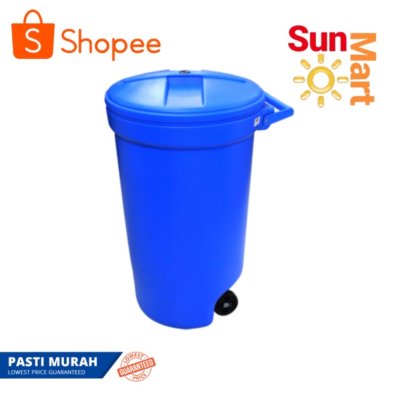 Tong Sampah 120 Liter Roda Maspion / Tempat sampah Jumbo Plastik