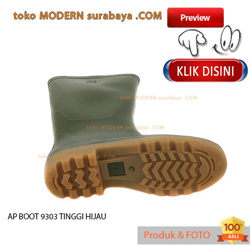 AP BOOT 9303 TINGGI HIJAU sepatu pria sepatu boot karet anti air