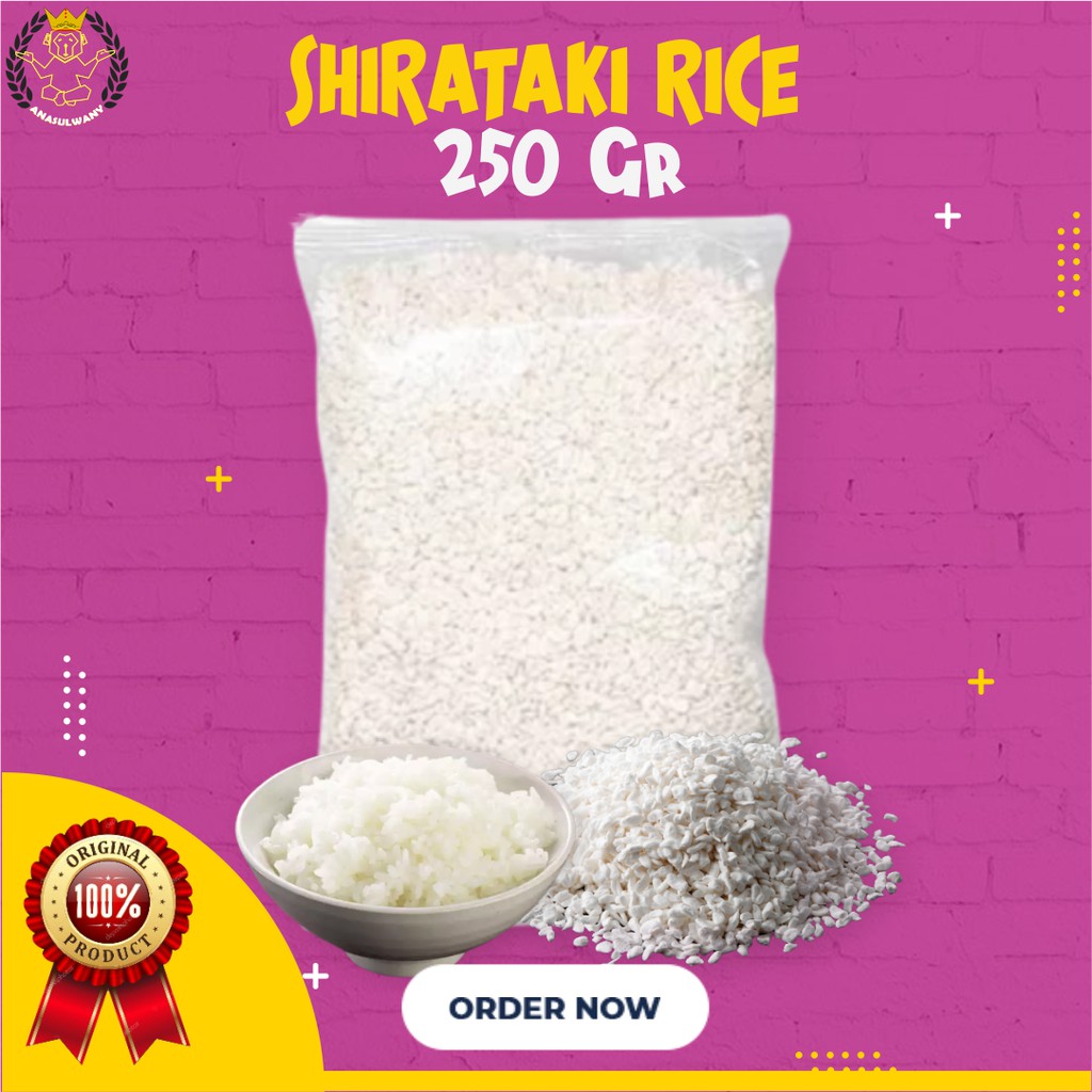 

Shirataki rice kemasan 250 gram nasi rendah kalori low carb