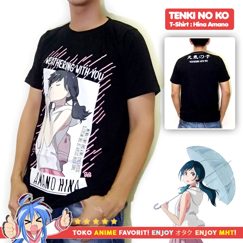 Kaos Anime Tenki no Ko - Weathering With You - Hina Amano