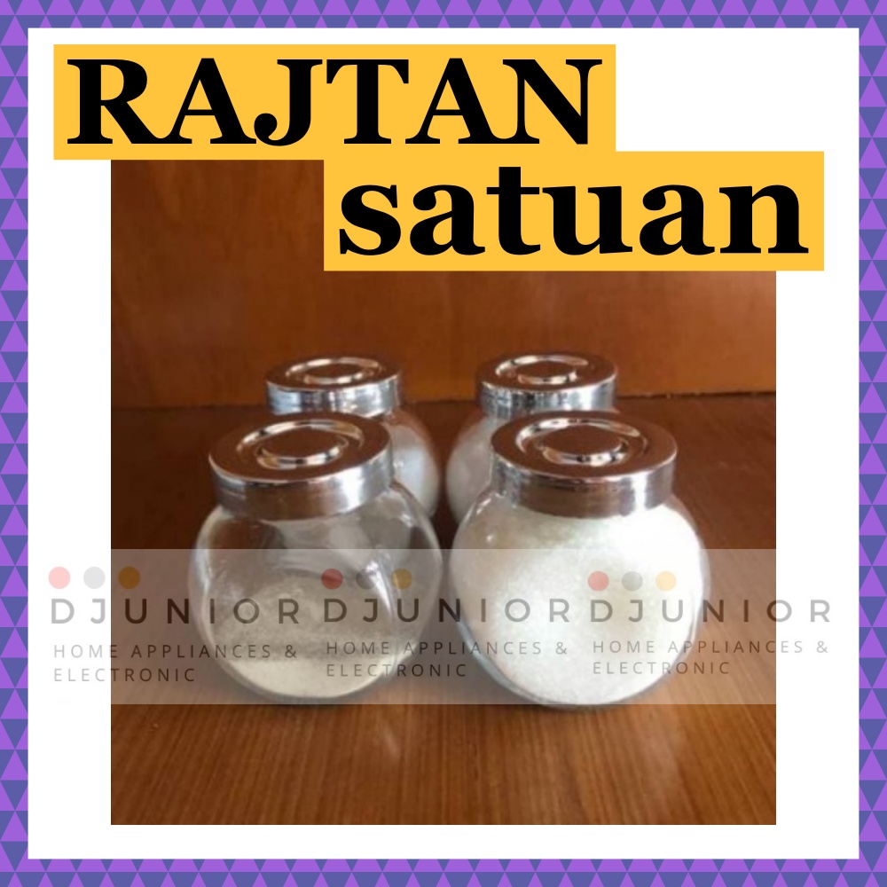 RAJTAN [SATUAN ECER] SPICE JAR / TOPLES KACA SET TEMPAT BUMBU DAPUR 1 PCS - LIVIN