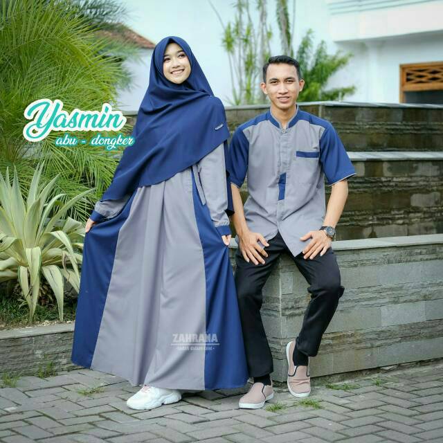 Featured image of post Model Gamis Polos Kombinasi Couple