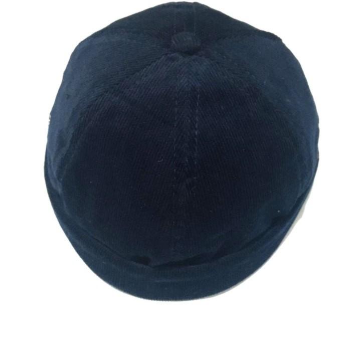 Kupluk Miki Hat Corduroy Navy Polos Premium.Miki Hat Corduroy Distro