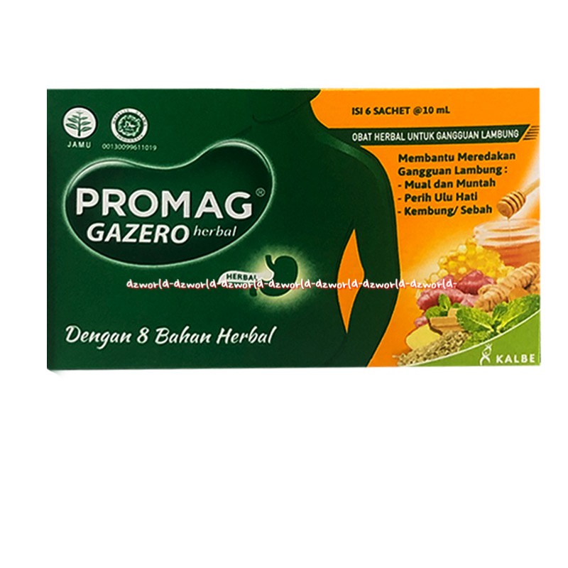 Promag Gazero Herbal 6Sachet Obat Herbal Cair Untuk Gangguan Lambung Pro Mag Sirup Cair