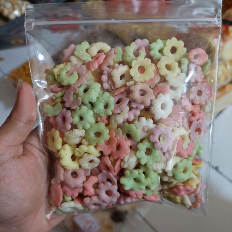 ALMA.SNACK 500gr SAKURA WARNA AJISAN BERBUMBU SNACK KILOAN MURAH