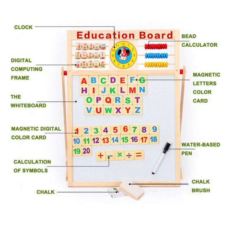 Papan Tulis Anak Magnetic Education Board Papan Mainan Anak Papan Magnet Papan Tulis Magnet Puzzle Magnet  Puzzle Anak Wooden Toys Mainan Kayu Puzzle Huruf