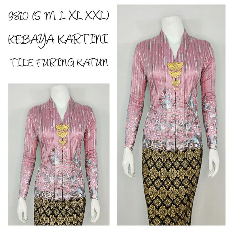 Indah KEBAYA TILE KARTINI MODERN LENGAN PANJANG Furing Katun KEBAYA WISUDA KEBAYA KATUN KEBAYA AKAD KEBAYA MODERN S M L XL XXL XXXL 9810-4