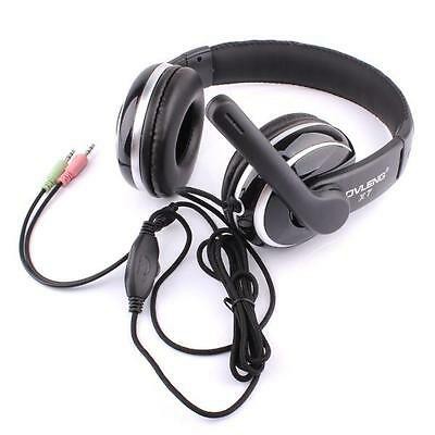 Headset gaming ovleng wired 3.5mm audio microphone stereo bass for pc laptop X7 - Headphone x-7