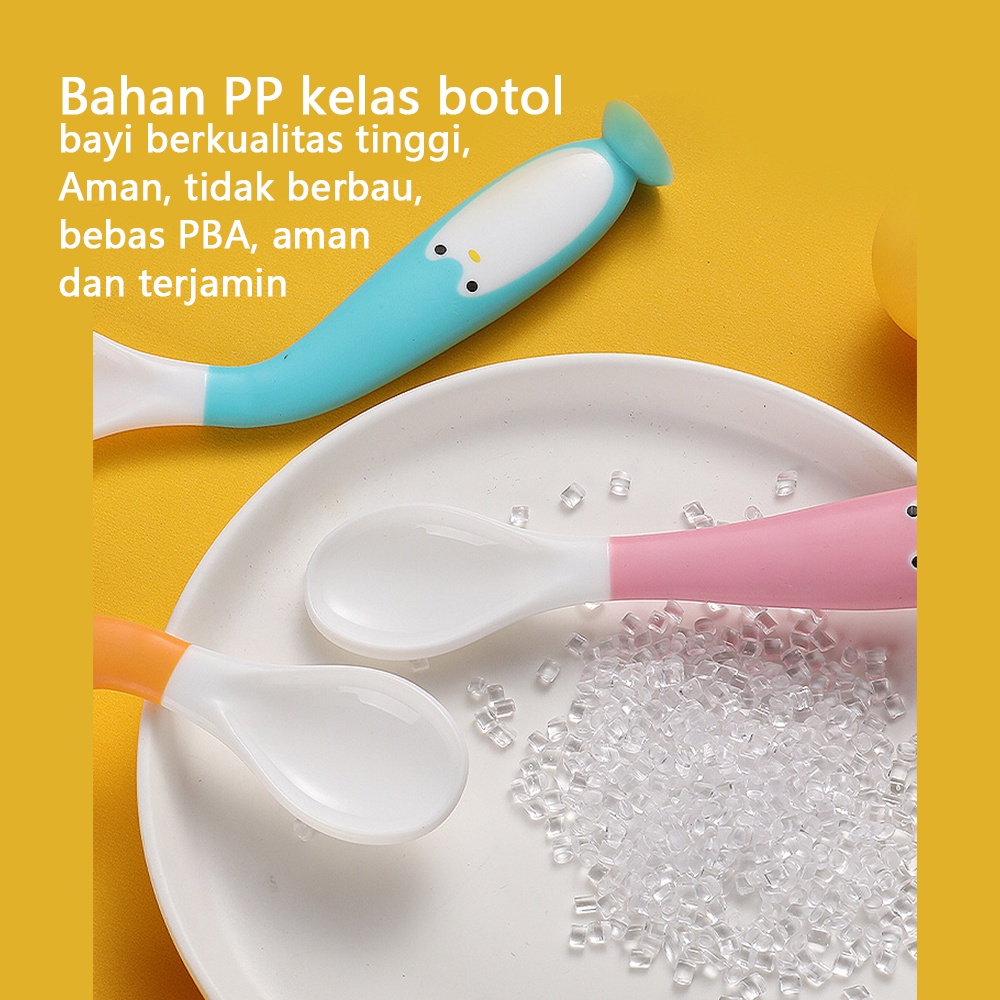 HIPPO LAND BPA FREE SILIKON Sendok dan Garpu MPASI Bayi Silicone Baby Spoon Fork Peralatan Makan Bayi Aman 260