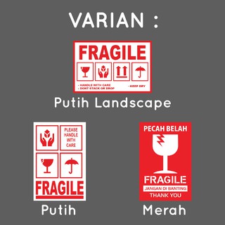 STICKER FRAGILE 4X6 CM - STIKER PENGAMAN PAKET PECAH BELAH - JANGAN