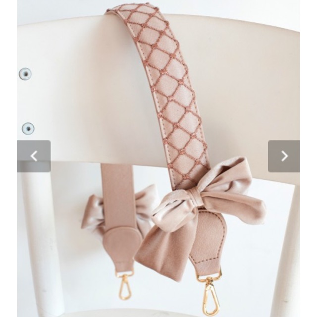 [preloved] bag strap kooleet mini dior bow pink