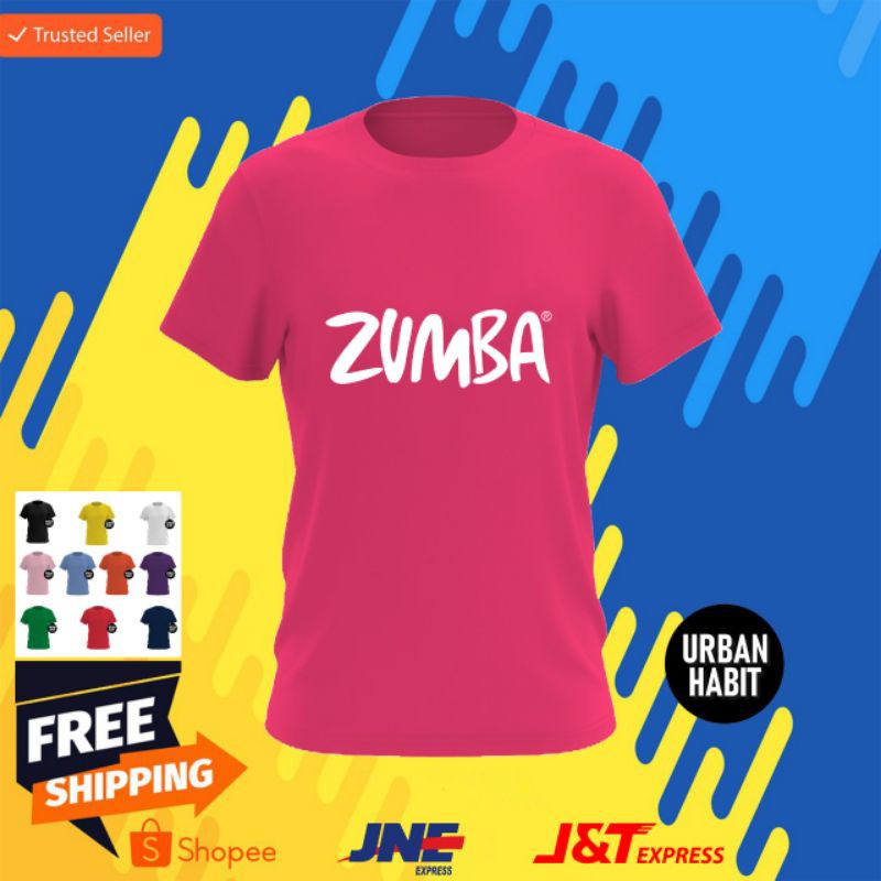 KAOS SENAM PINK KAOS ZUMBA BIRU KAOS SENAM HITAM BAJU ZUMBA MERAH KAOS SENAM UNGU KAOS SENAM PINK CS