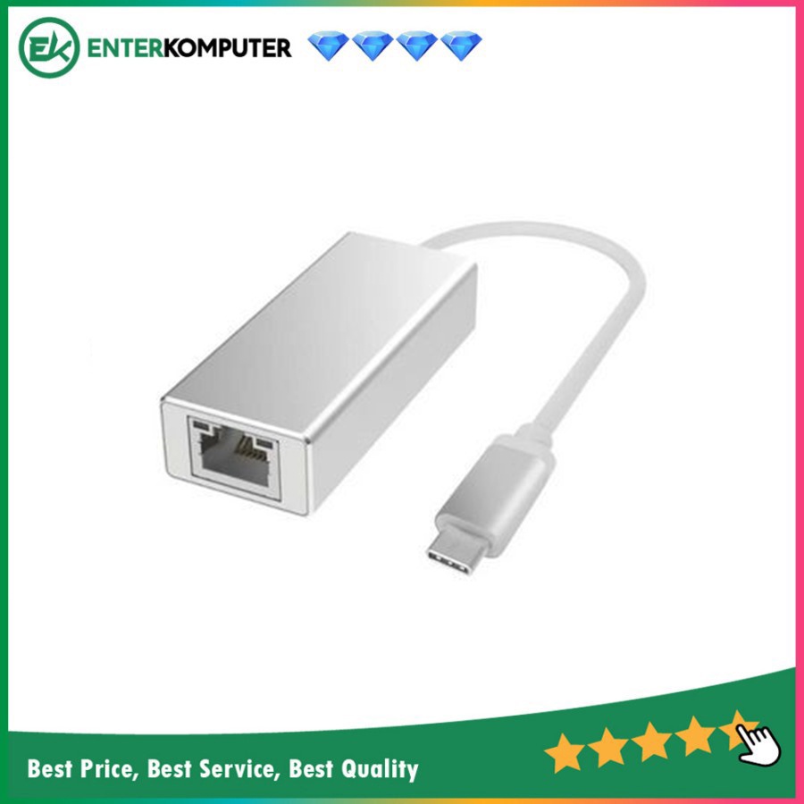 Kabel Type C USB To LAN Gigabit 10/100/1000 - Merk Netline