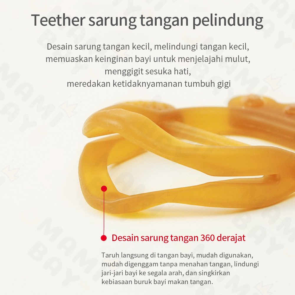 OKEYI Mainan gigitan bayi bentuk gelang teether bayi bahan silicone