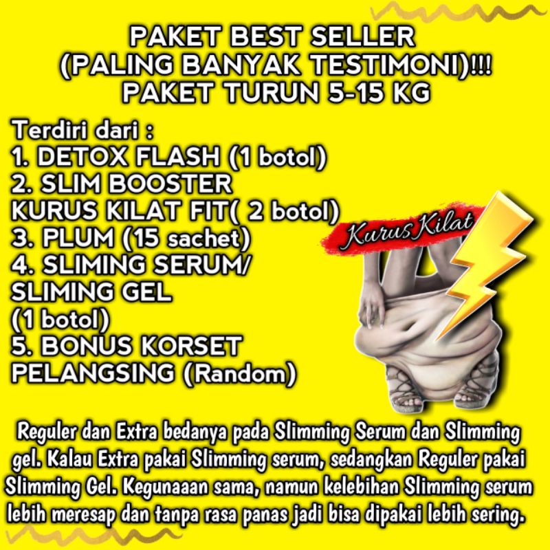 KURUS KILAT Paket TURUN 5-15KG Pelangsing Obat Diet Herbal Ampuh Penurun Berat Badan No Herballife