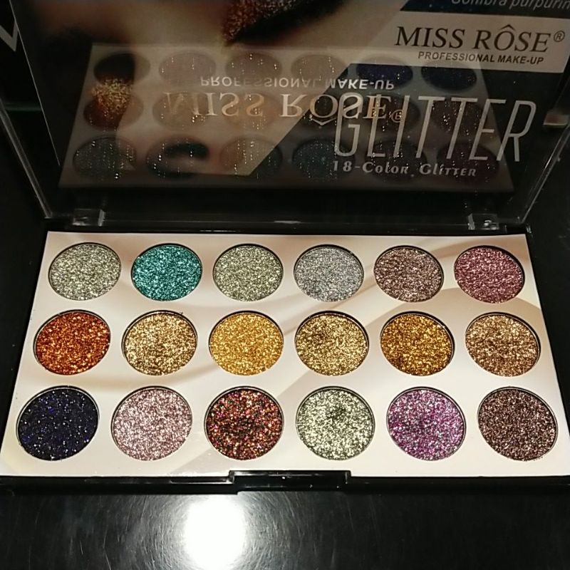 Eyeshadow 18 colors glitter miss rose