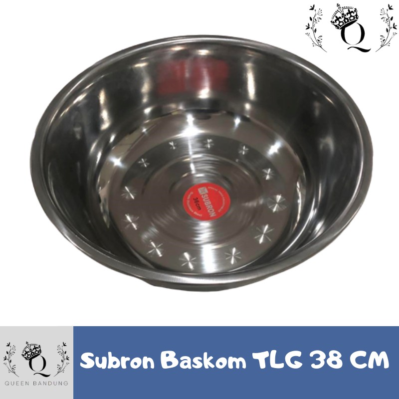 Subron Baskom Mixing Bowl Stainless TLG 38 cm Anti Pecah Murah Berkualitas