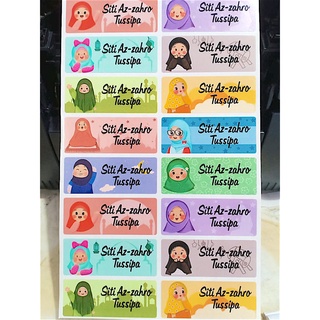 

Label nama sticker waterproof type muslim islam Hijab Ceria