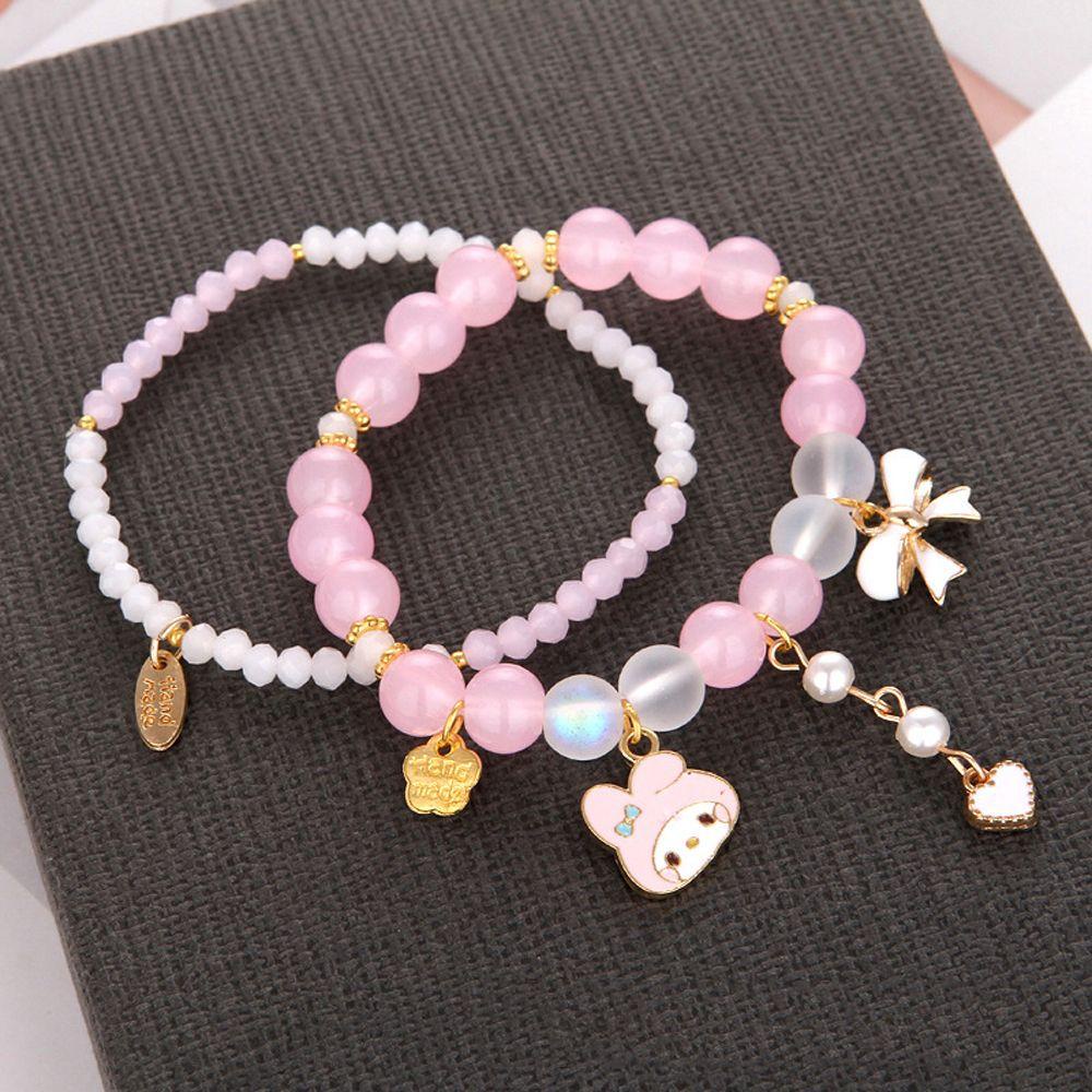 Agustina Gelang Mutiara Pria Dan Wanita Lucu Pacar Hadiah Pesona Mymelody Kuromi Perhiasan Anjing Busur Liontin Cinnamoroll Tangan String