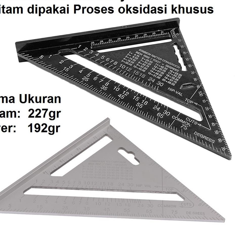 

Serba Murah YZG Penggaris Siku Segitiga Speed Square Right Angle 230 Tukang Aluminium 7 Inch Pengerj