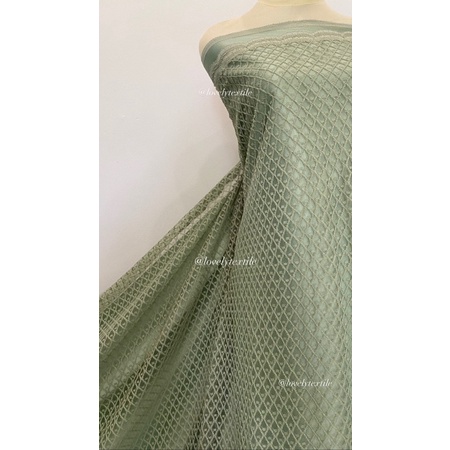 Kain Kebaya Brokat Kain Brokat Meteran Kain Brokat Motif Salur Tulle Mesh Dot Tile Dot Motif