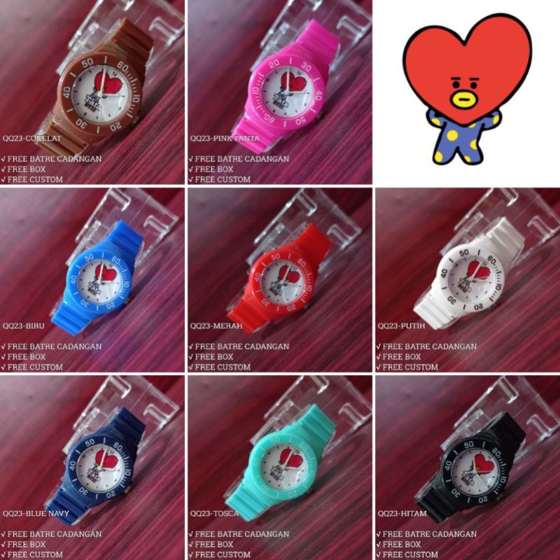 Jam tangan anak K-pop BTS karakter tata