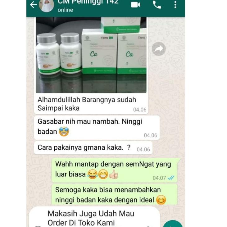 

Trend - PAKET PENINGGI BADAN PENINGGI TUBUH ALAMI | ZINC + SUSU CALSIUM 100% ORIGINAL TIENS