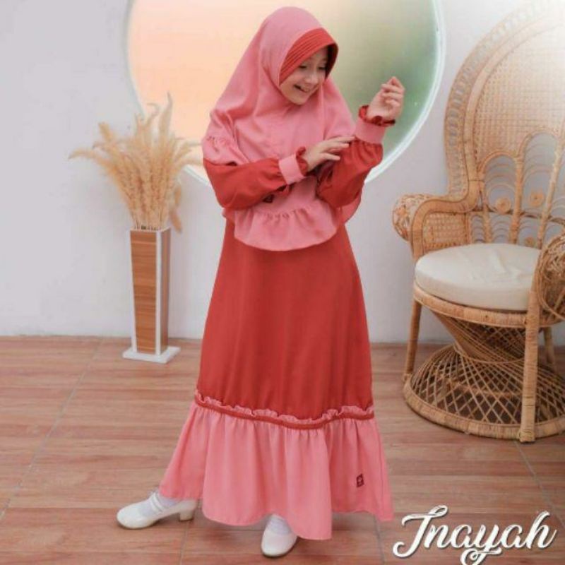 Gamis anak Inayah+jilbab ORI by ANV | couple Koko Ahsan toyobo