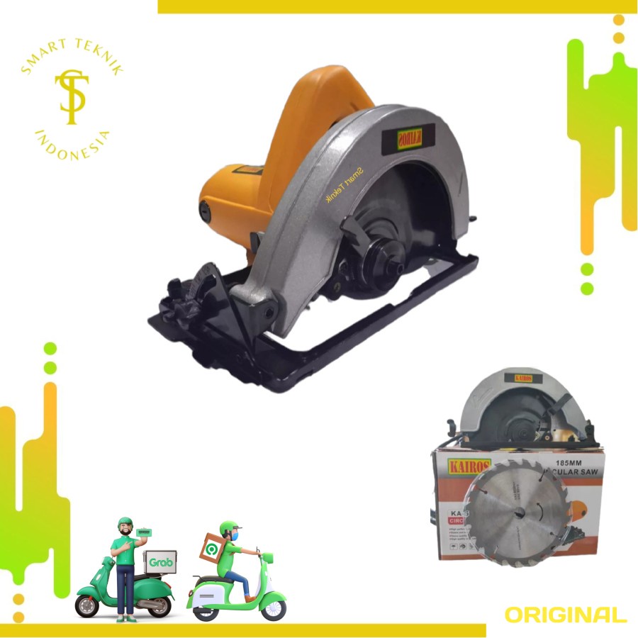 CIRCULAR SAW CIRCLE SAW GERGAJI KAYU LISTRIK 7 INCH KAIROS - sirkel potong kayu listrik murah