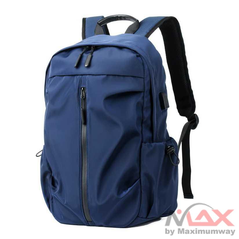 Tas Ransel Laptop Oxford Simple Desain USB Port Charging kuliah kerja kantor travel pria wanita
