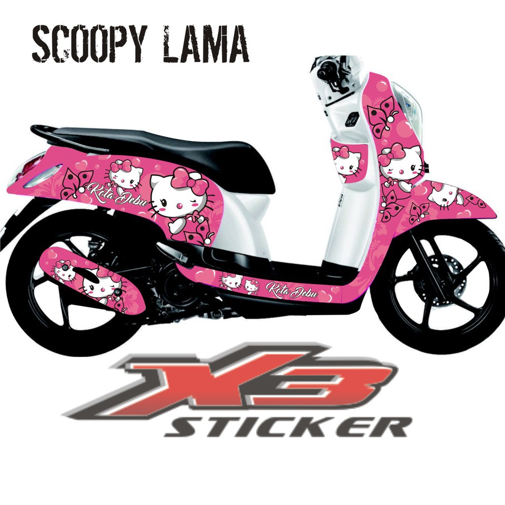 Sticker Decal Scoopy Fi Hello Kitty Fullwrap Shopee Indonesia