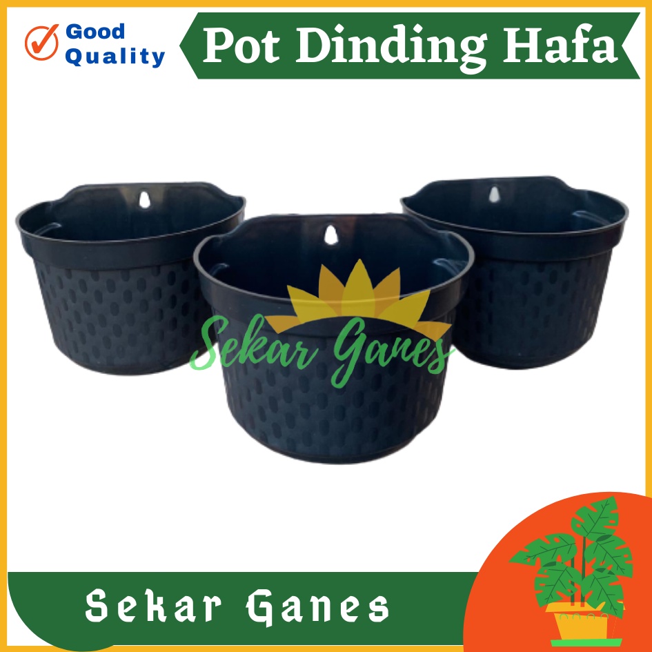 GROSIR Pot Dinding Cantol Hafa 20 Cm Hitam Pot Dinding Tempel Dekorasi Putih Panjang Aesthetic Besar Kecil Pager Balkon Pagar Unik  Pot Tembok - Tanaman Bunga Hias Dinding Tempel Bibit  TERMURAH