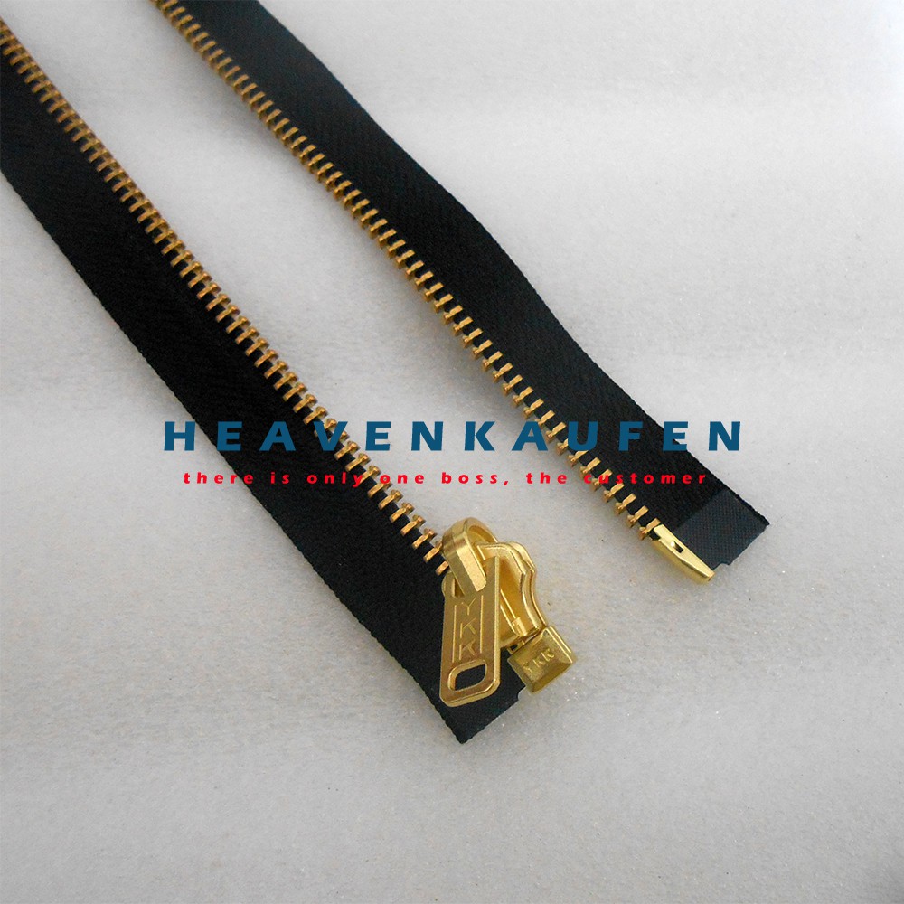 Resleting Zipper 45 cm / 18 inch YKK Gigi Besi Gold Bolak Balik