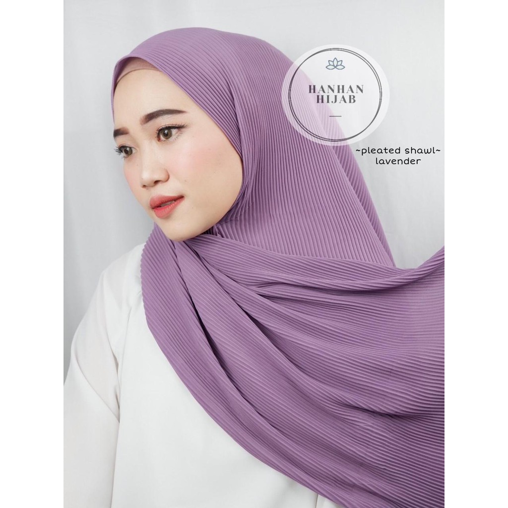 PLEATED SHAWL / PASHMINA FULL PLISKET-Lavender