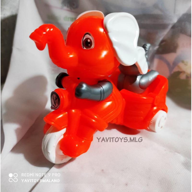OCT7216 Mainan gajah motor tarik/mainan anak edukasi/mainan anak kecil