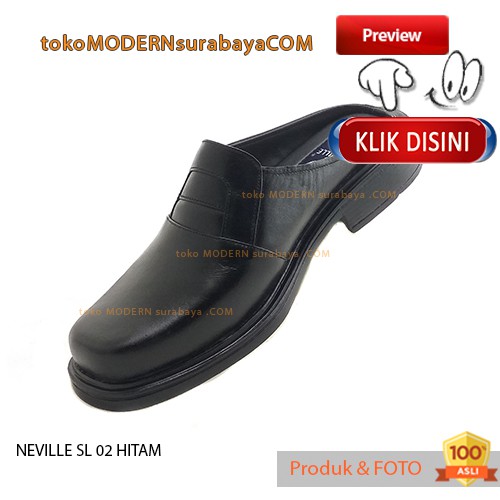 NEVILLE SL NEW 02 HITAM sandal pria slip on