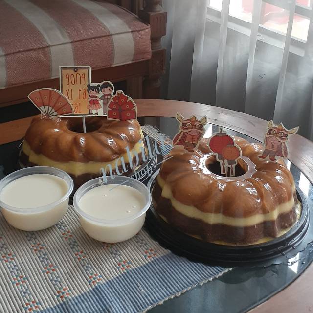 

Puding Regal, puding regal 3 lapis diameter 18 cm, udah include vla vanila