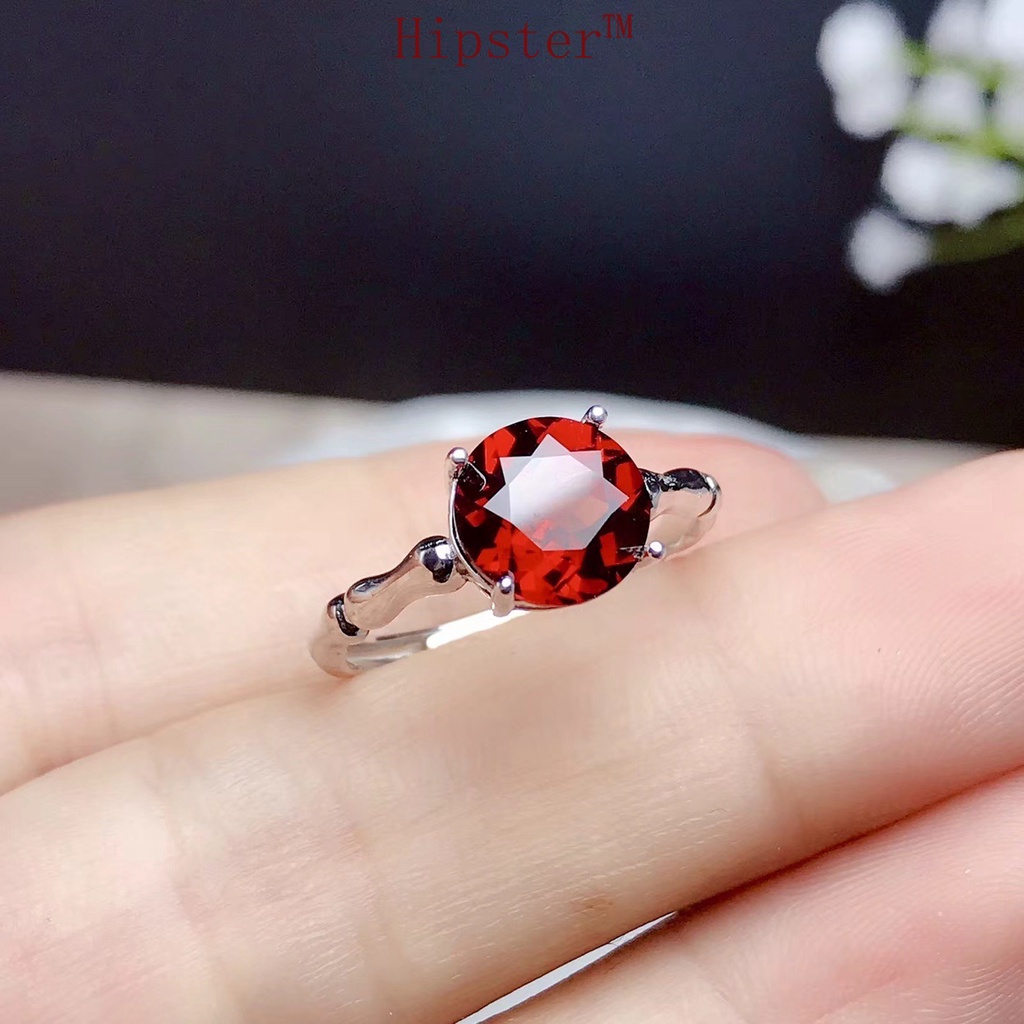 Hot Sale Fashion Creative Natural Ruby Adjustable Ring