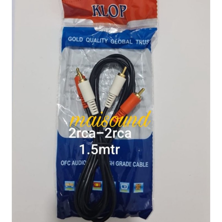 KABEL RCA TO RCA 1.5 METER KABEL RCA 2 TO RCA 2 1.5METER