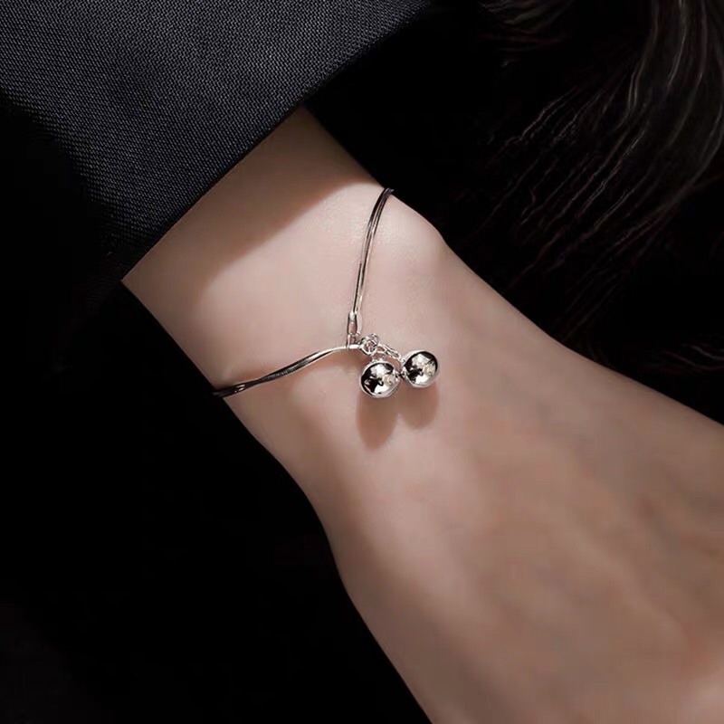 Gelang Titanium Kerincing Silver Trending Vintage Korea Fashion Style