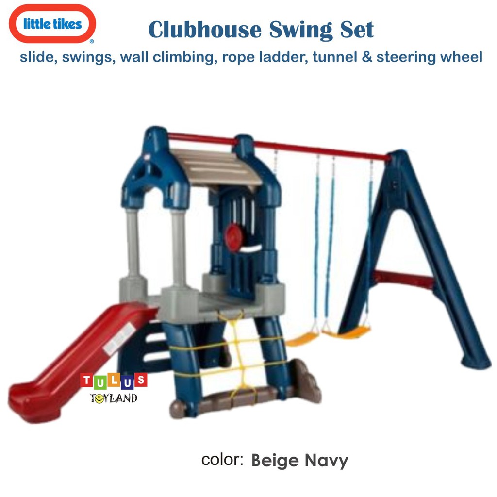 Playground Little Tikes Clubhouse Swing Set Mainan Perosotan Ayunan Anak Outdoor Seluncuran besar