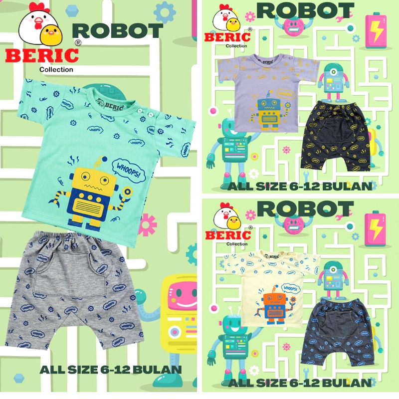 Pakaian Bayi / Setelan baju bayi laki laki / Setelan bayi laki laki / Baju bayi laki laki 6 12 bulan