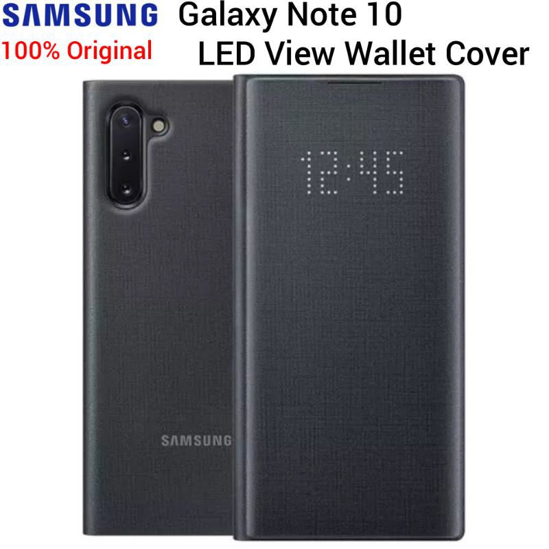 Original Samsung Galaxy Note 10 LED View Wallet Case Casing Flip Cover Dompet Lipat