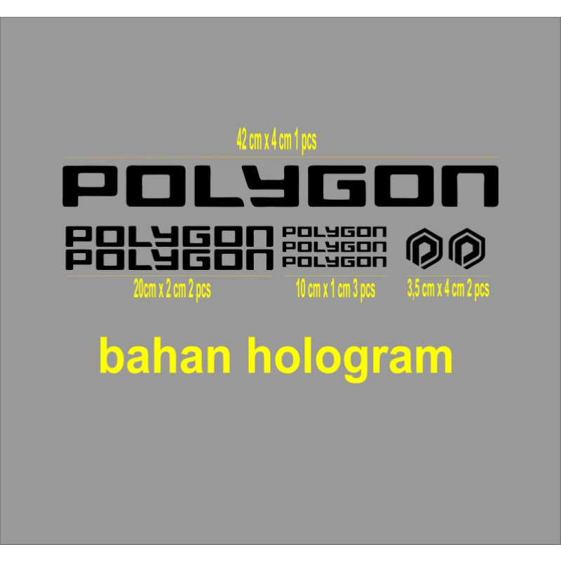 stiker cutting Polygon bahan Hologram sepeda mtb